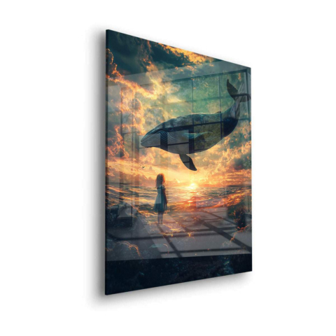 Whale's Embrace Acrylic Glass Art