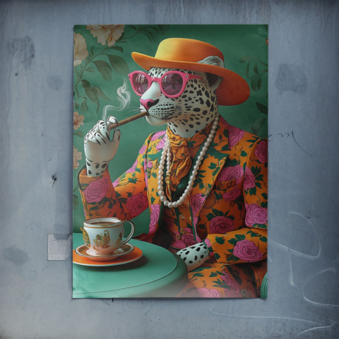 Lounge Léopard Chic Poster