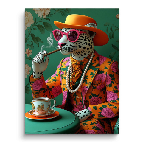 Chic Leopard Lounge PVC Matt Kunst