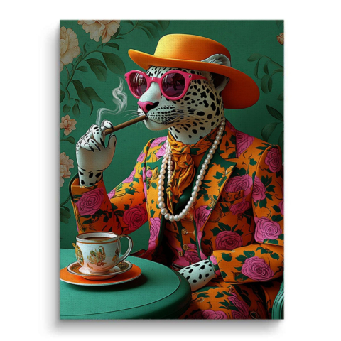 Chic Leopard Lounge Canvas Art