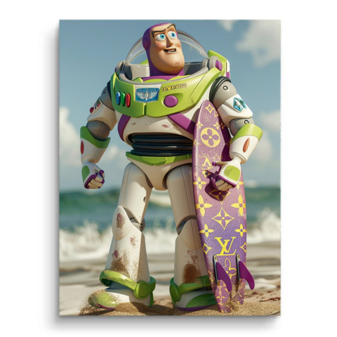 Surfing Space Ranger PVC Mat Art