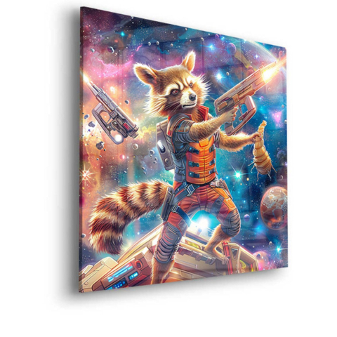 Galaktisches Waschbär-Abenteuer Acrylglas