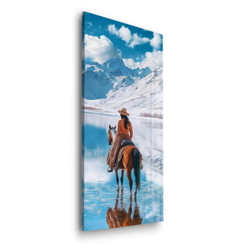 Ruhige Reiterreflexion Acrylglasbild