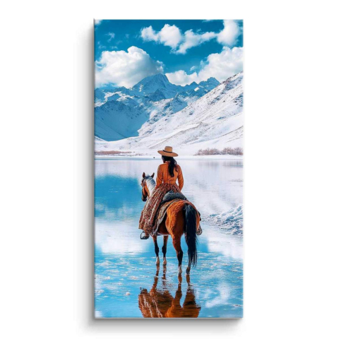 Ruhige Reiterreflexion PVC Matt Kunst