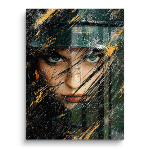 Kriegerischer Blick PVC Glänzend Kunst