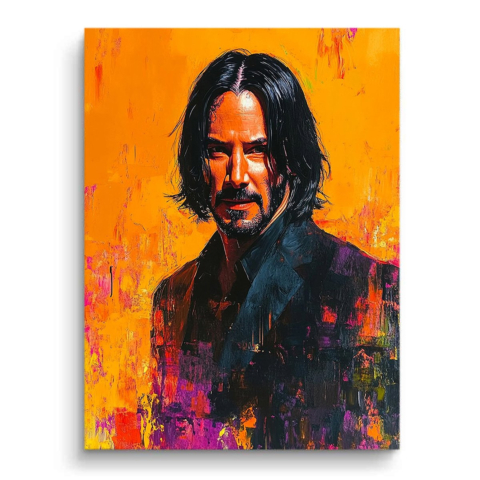 Lebendiges Icon-Porträt PVC Matt Leinwandbild