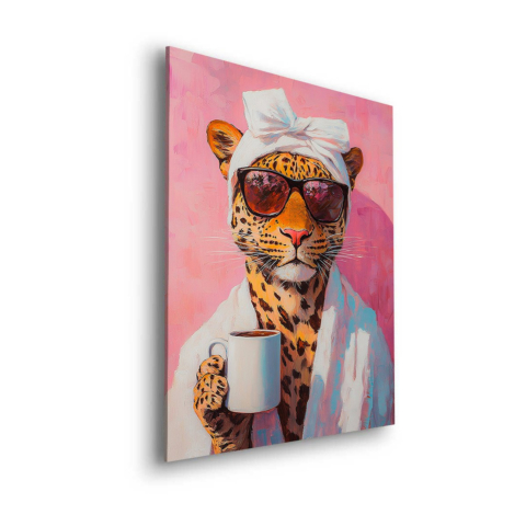 Lounge de Leopardo Chic Dibond PVC Mate