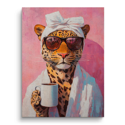 Chic Leopard Lounge Canvas Art