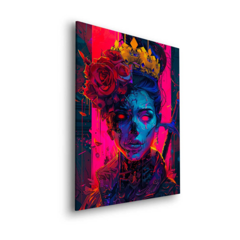 Crowned Skull Queen Print Dibond Mat Art