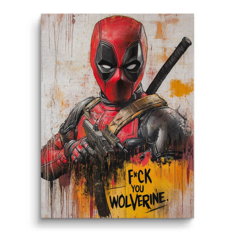 Deadpools Mutiges Statement Leinwandbild
