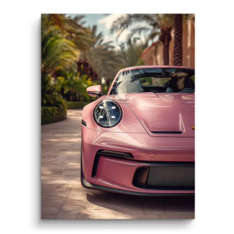 Różowa Porsche Elegancja PCV Matowy