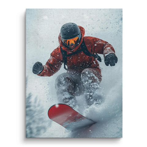 Schneebrett-Abenteuer Leinwandbild