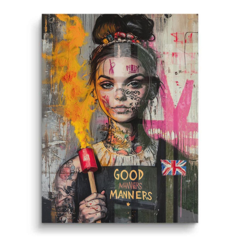 Rebellious Elegance PVC Gloss Art