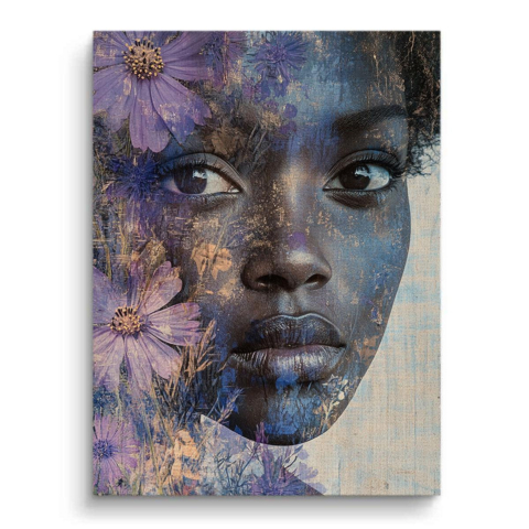 Sérénité Florale Portrait Toile