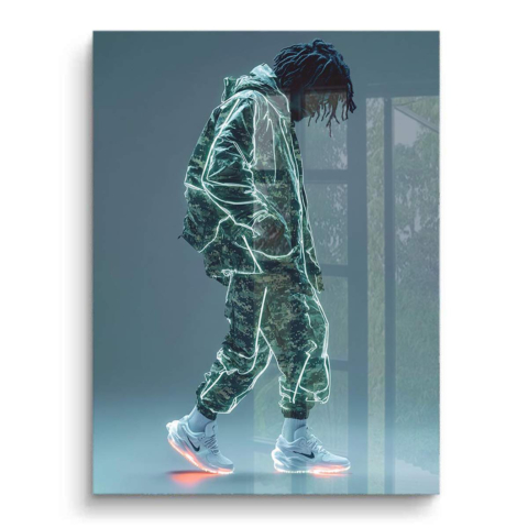 Neon Camo Kicks Art PVC Brillant