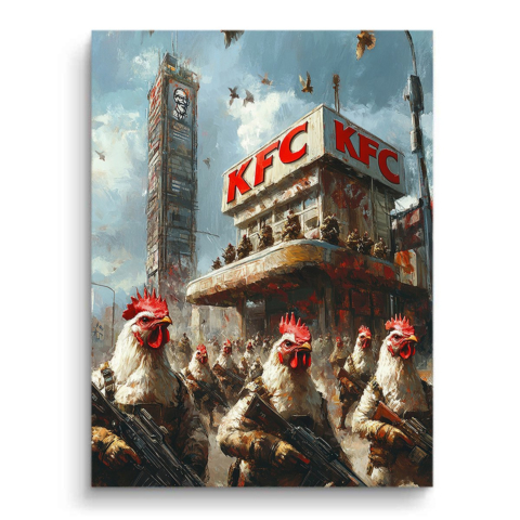 Rebel Roosters PVC Mat Art