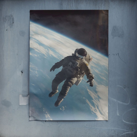 Astronaut im Orbit Poster