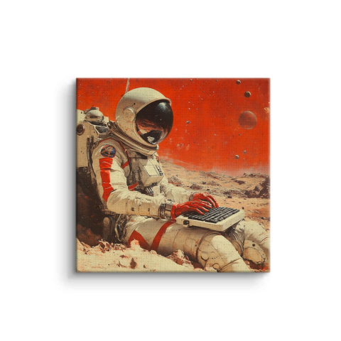 Kosmischer Keyboarder Leinwandbild
