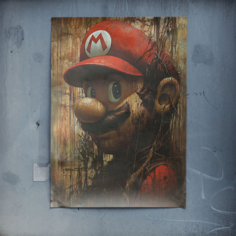 Urban Mario Portrait Poster Art