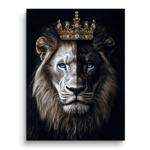 Majestätische Dualität Löwen PVC Matt