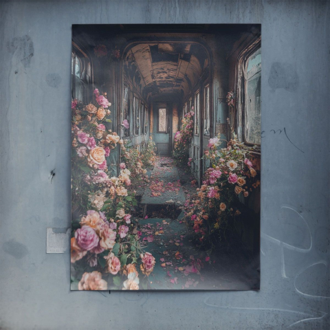 Blumenzug Flucht Poster