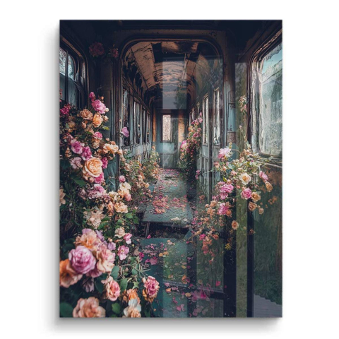 Fuite de Train Floral PVC Brillant