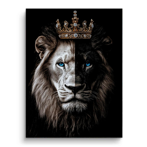 Majestic Duality Lion Canvas Art