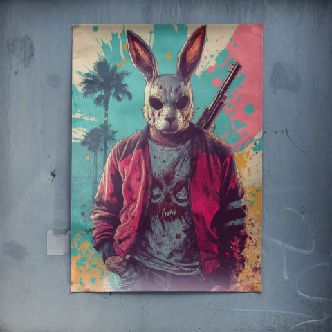 Urban Bunny Vigilante Poster Art