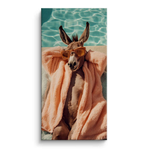 Burro Relajado Lienzo