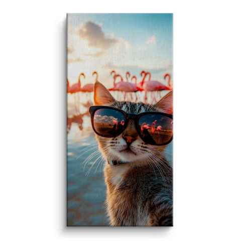 Chic Cat Vibes Canvas Art