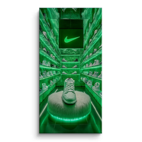 Neon Sneaker Paradies Leinwandbild