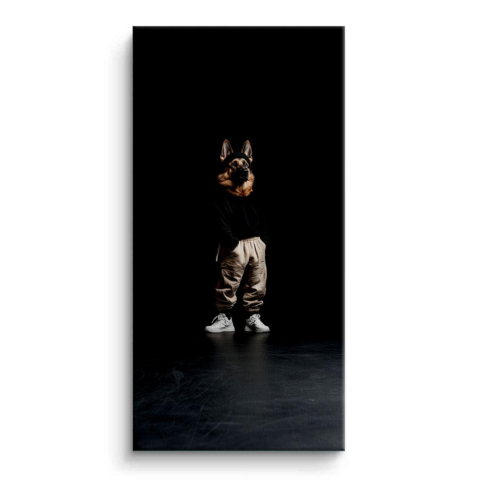 Urban Canine Vibe Canvas Art