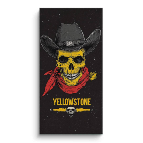 Cowboy-Schädel Leinwandbild