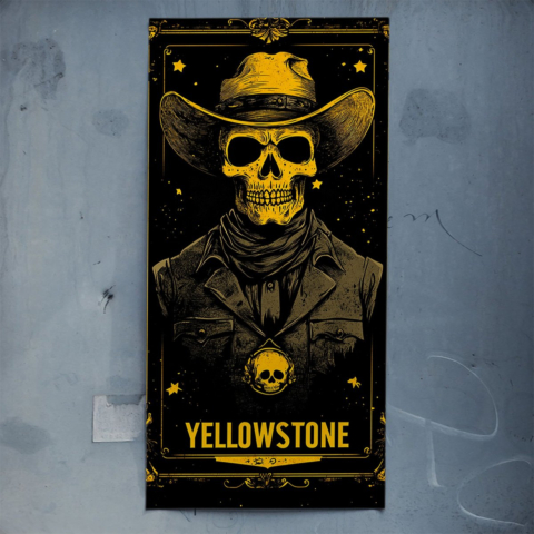 Cowboy-Schädel Poster