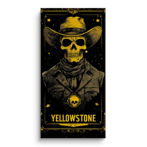 Cowboy-Schädel Leinwandbild