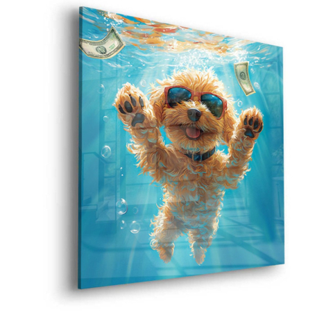 Underwater Pup Adventure Acrylic Glass Art