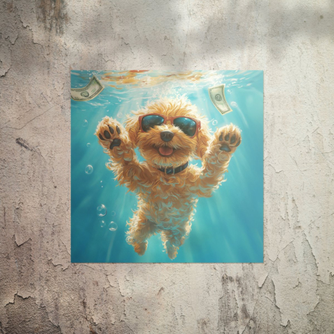 Aventura Submarina de Cachorros Póster
