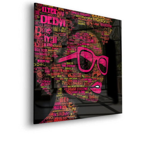 Vibrant Silhouette Acrylic Glass Art