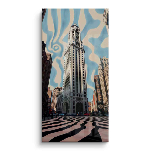 Städtische Traumlandschaft PVC Glänzend