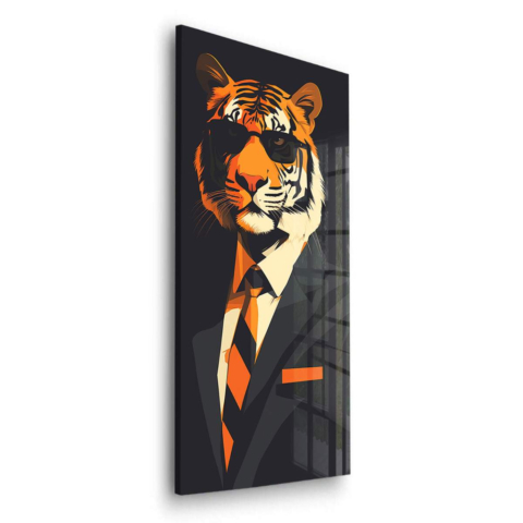 Elegancia Salvaje Tigre Vidrio Acrílico