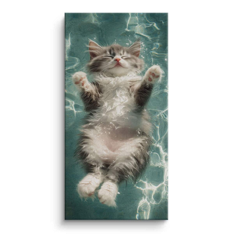 Gatito Sereno Arte en Lienzo