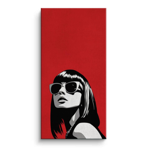 Elegancia Roja Chic Lienzo