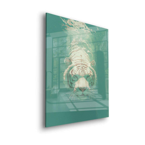 Tigre Aqua Majestueux Verre Acrylique
