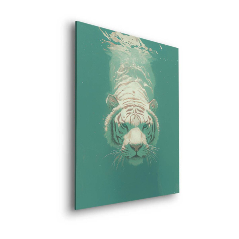 Majestic Aqua Tiger Dibond Mat Art