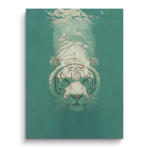 Majestischer Wasser-Tiger Leinwandbild