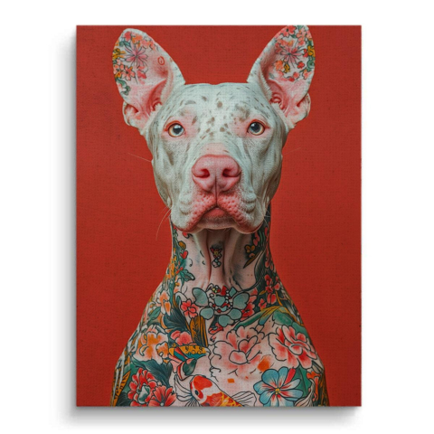 Tattooed Canine Leinwandbild