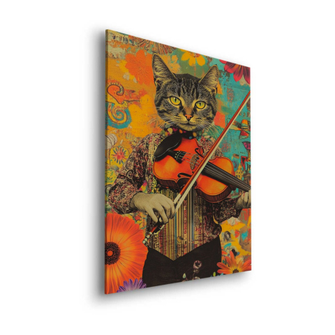 Feline Virtuoso Dibond Mat Art