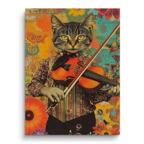 Katzen-Virtuose PVC Matt Kunstwerk