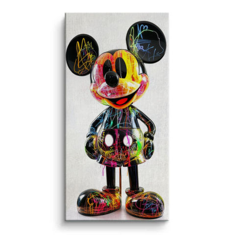 Arte de Mickey Neón en Lienzo
