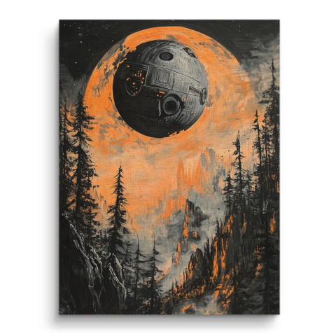 Himmlischer Wald Kugel Leinwandbild